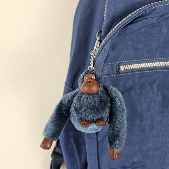 KIPLING Seoul Backpack Blue with Charm - Picture 2 of 11